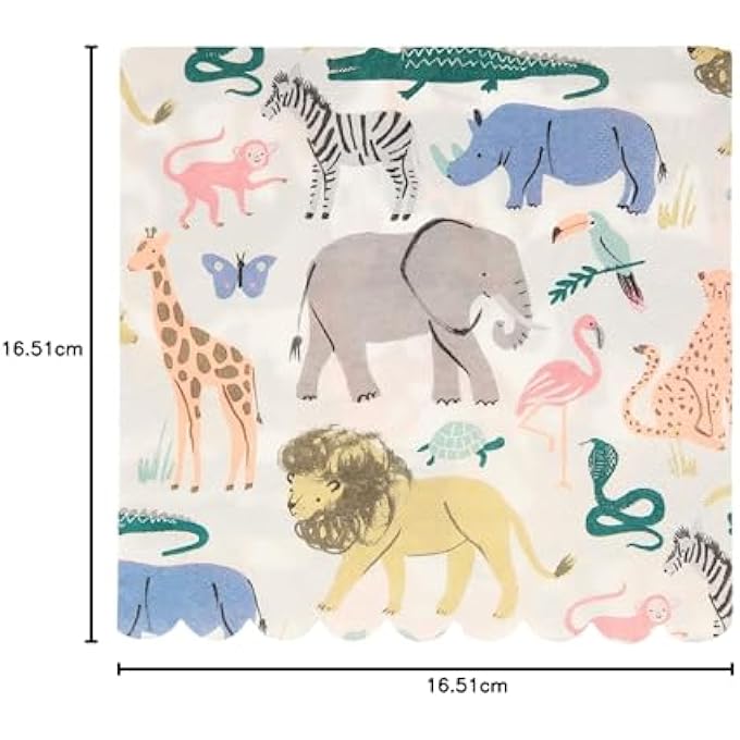 SAFARI ANIMALS LARGE NAPKINS - Image 4